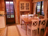 The spacious dining room